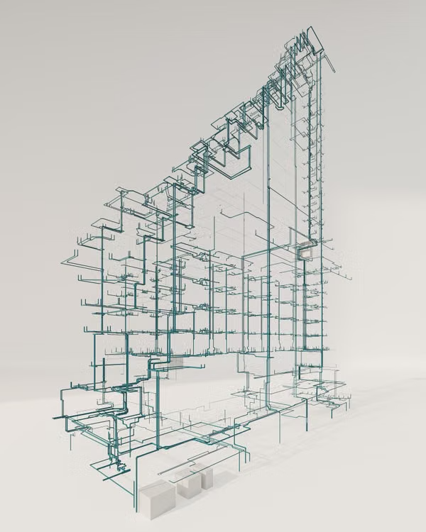 A complex building systems model