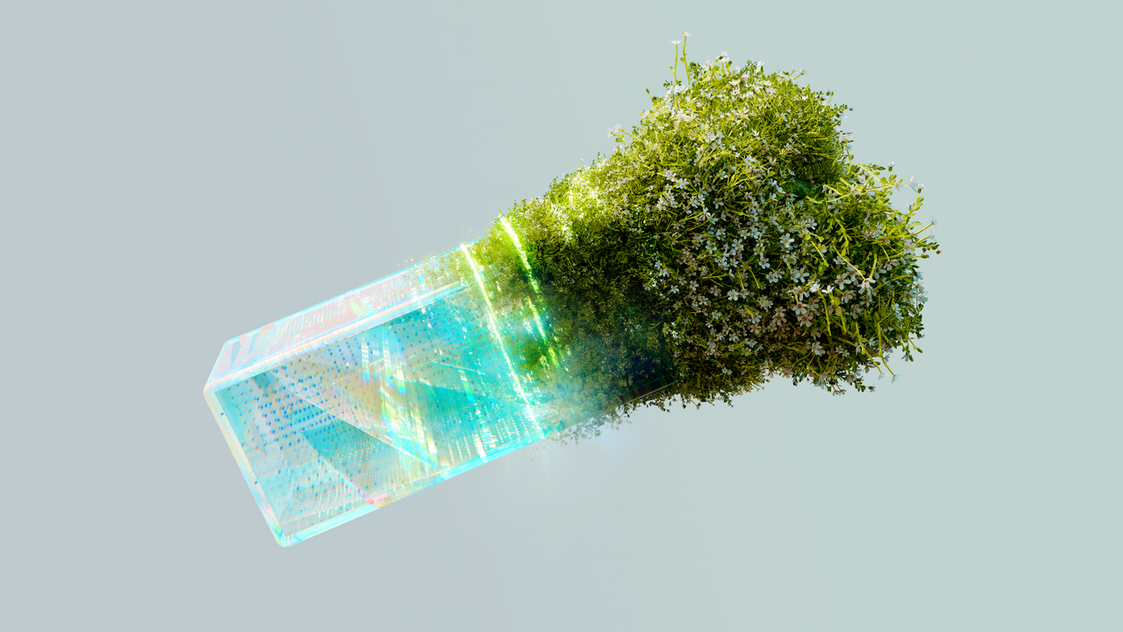Technology merging with living nature